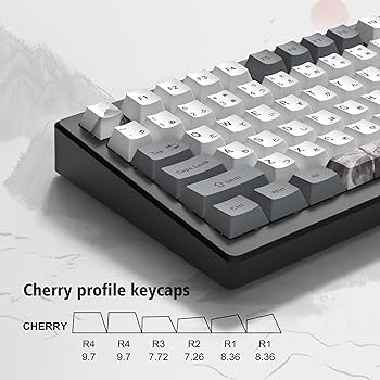 Amazon.com: dagaladoo PBT Keycaps,Grey/White keycaps 60% 65